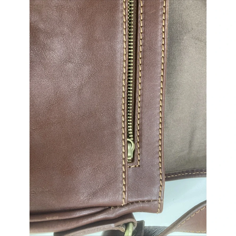 Vtg Italian‎ Leather Messenger Bag Crossbody Purse Commuter Handmade in Italy